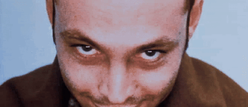 Close Up of Bearded Man's Face
