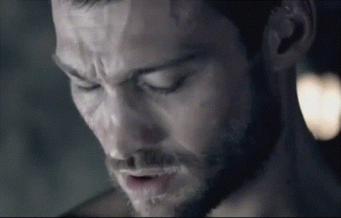 Close-up of Bearded Man with Eyes Closed