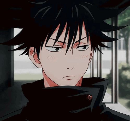 Close Up Of Black-Haired Anime Character GIF