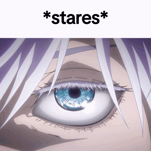 Close Up of Blue Eye Stares