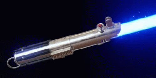 Close Up of Blue Lightsaber