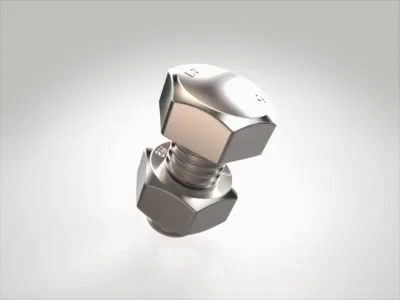 Close Up Of Bolt And Nut GIF