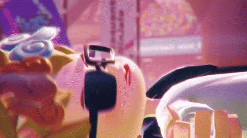 Close Up of Butt on Purple Background