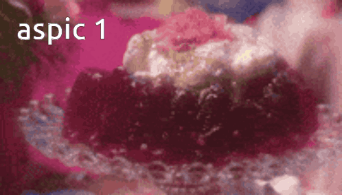 Close Up Of Cake With Aspic 1 GIF