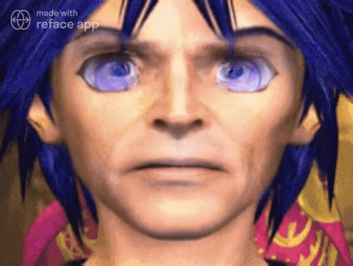 Close Up of Cartoon Character Made With Reface App