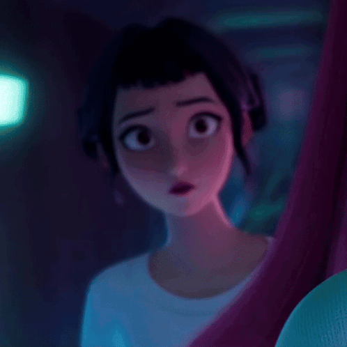 Close Up of Cartoon Face in Dark Room