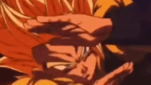 Close Up Of Cartoon Face With Orange Hair GIF