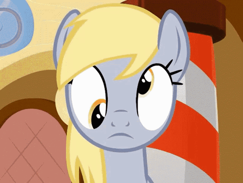 Close Up of Cartoon Pony Making Sad Face