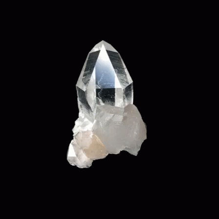 Close Up Of Crystal On Black Background GIF