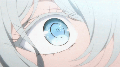 Close Up of Eye With Blue Circle