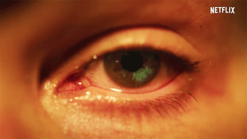 Close Up of Eye with Netflix