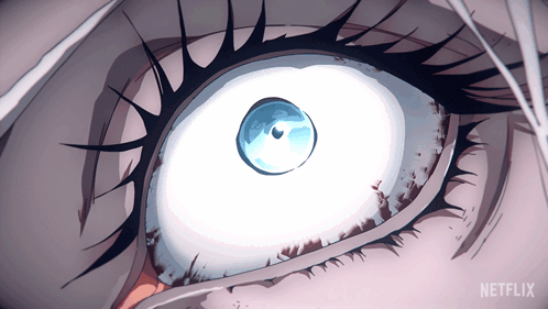 Close Up of Eye with Netflix Logo
