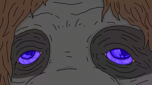 Close Up Of Eyes With Purple Irises GIF