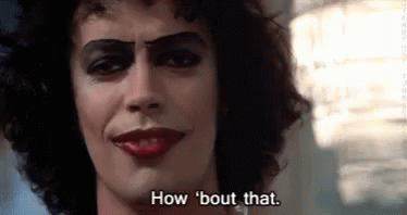 Close Up Of Face With Makeup Saying How Bout That GIF