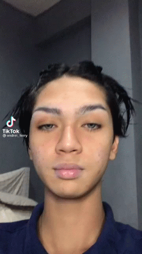 Close Up of Face with TikTok Watermark