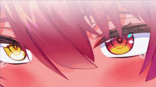Close Up of Girl's Eyes With Red and Yellow