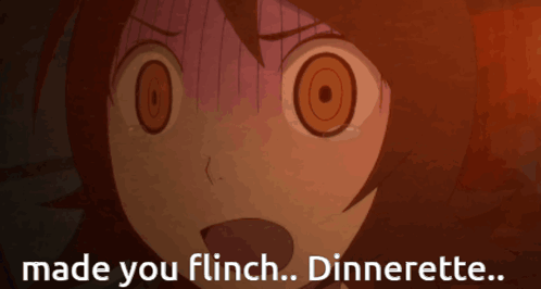 Close Up Of Girl Saying Made You Flinch Dinnerette GIF