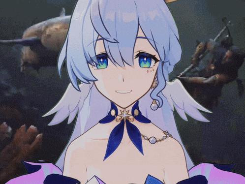 Close Up of Girl With Blue Eyes