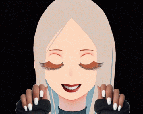 Close Up of Girl With Eyes Closed and White Nails