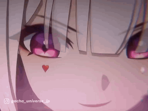 Close Up Of Girl With Heart In Mouth GIF