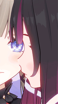 Close Up Of Girl With Purple Hair GIF