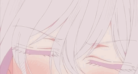 Close Up of Girl with Yellow Eyes and White Hair