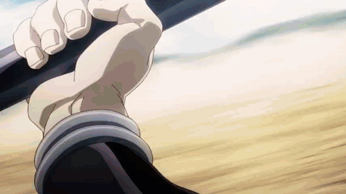 Close Up of Hand Holding Sword