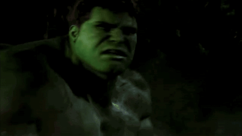 Close Up of Hulk's Angry Face