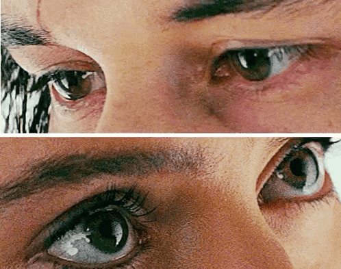 Close Up Of Man And Woman Eyes GIF