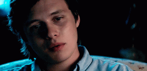 Close Up of Man's Face in Dark