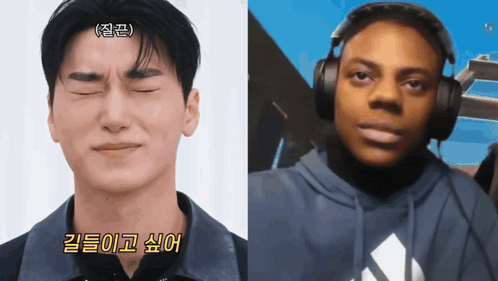 Close Up of Man's Face Next to Headphone Man