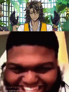 Close Up of Man's Face Next to Lion King