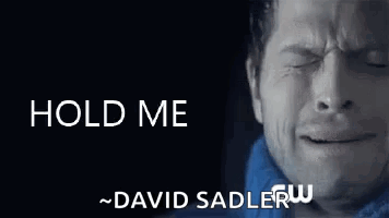 Close Up of Man's Face Saying Hold Me