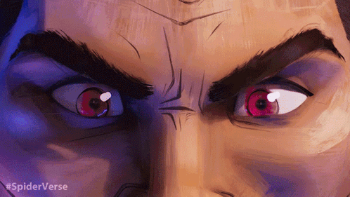 Close Up Of Man's Face #Spiderverse GIF