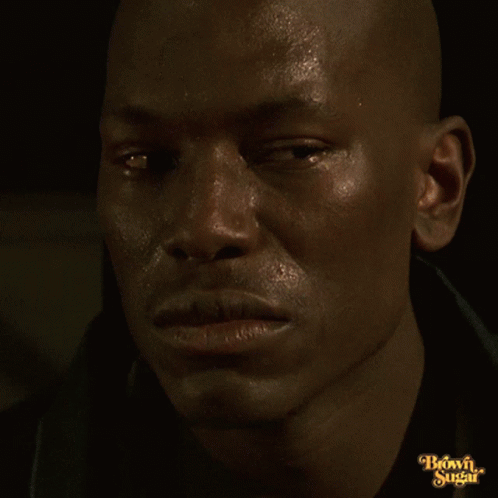 Close Up of Man's Face with Brown Sugar
