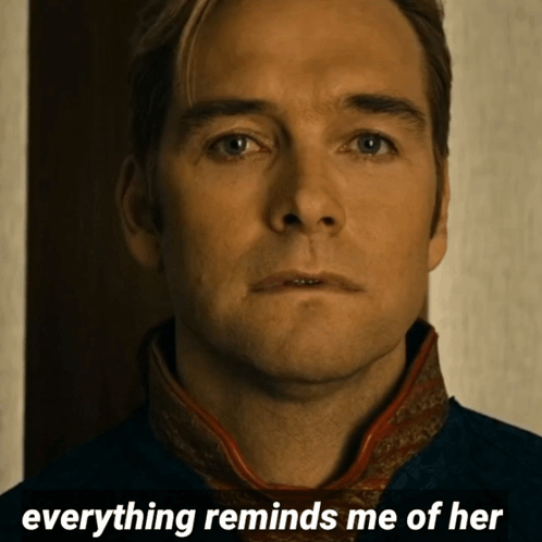 Close Up Of Man's Face With Everything Reminds Me Of Her GIF