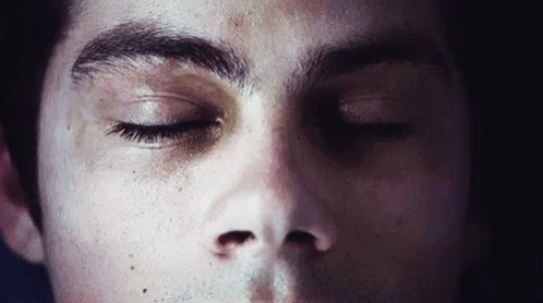 Close Up of Man's Face with Eyes Closed