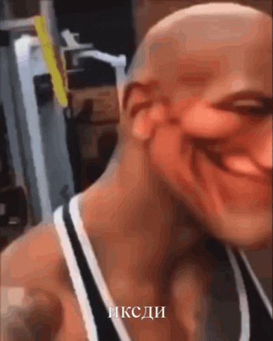 Close Up of Man's Face with Foreign Language