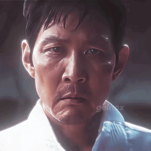Close Up Of Man's Face With Gelmax GIF