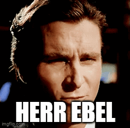 Close Up of Man's Face with Herr Ebel