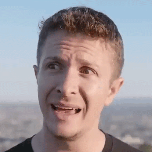 Close Up of Man's Face With Mouth Open