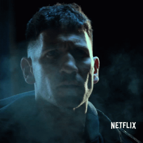 Close Up of Man's Face with Netflix