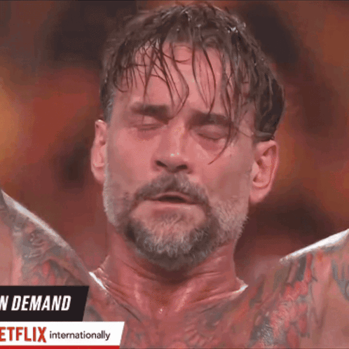 Close Up of Man's Face With Netflix Logo