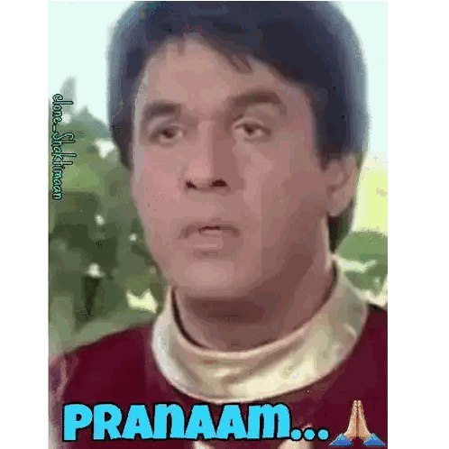 Close Up of Man's Face with Pranaam