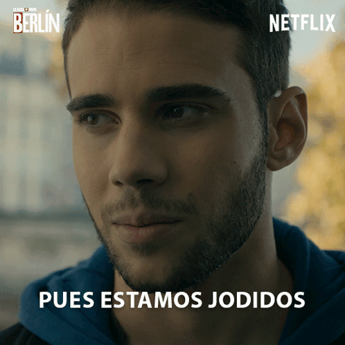 Close Up of Man's Face with Pues Estamos Jodidos
