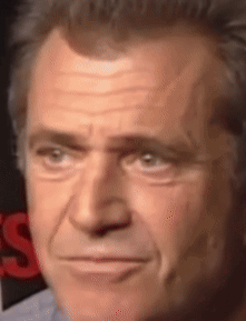 Close Up of Man's Face with Red S