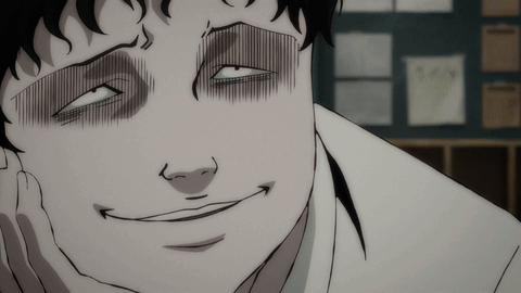 Close Up Of Man's Face With Smiley Face GIF
