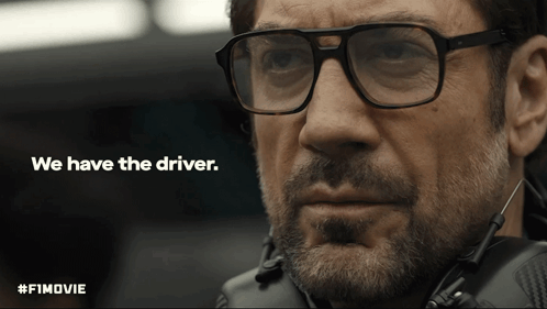 Close Up of Man's Face with We Have the Driver