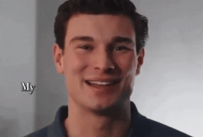 Close Up Of Man's Face With Word My GIF