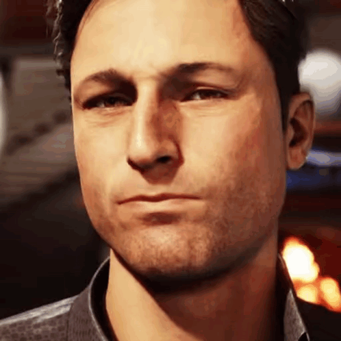 Close Up of Man's Serious Face